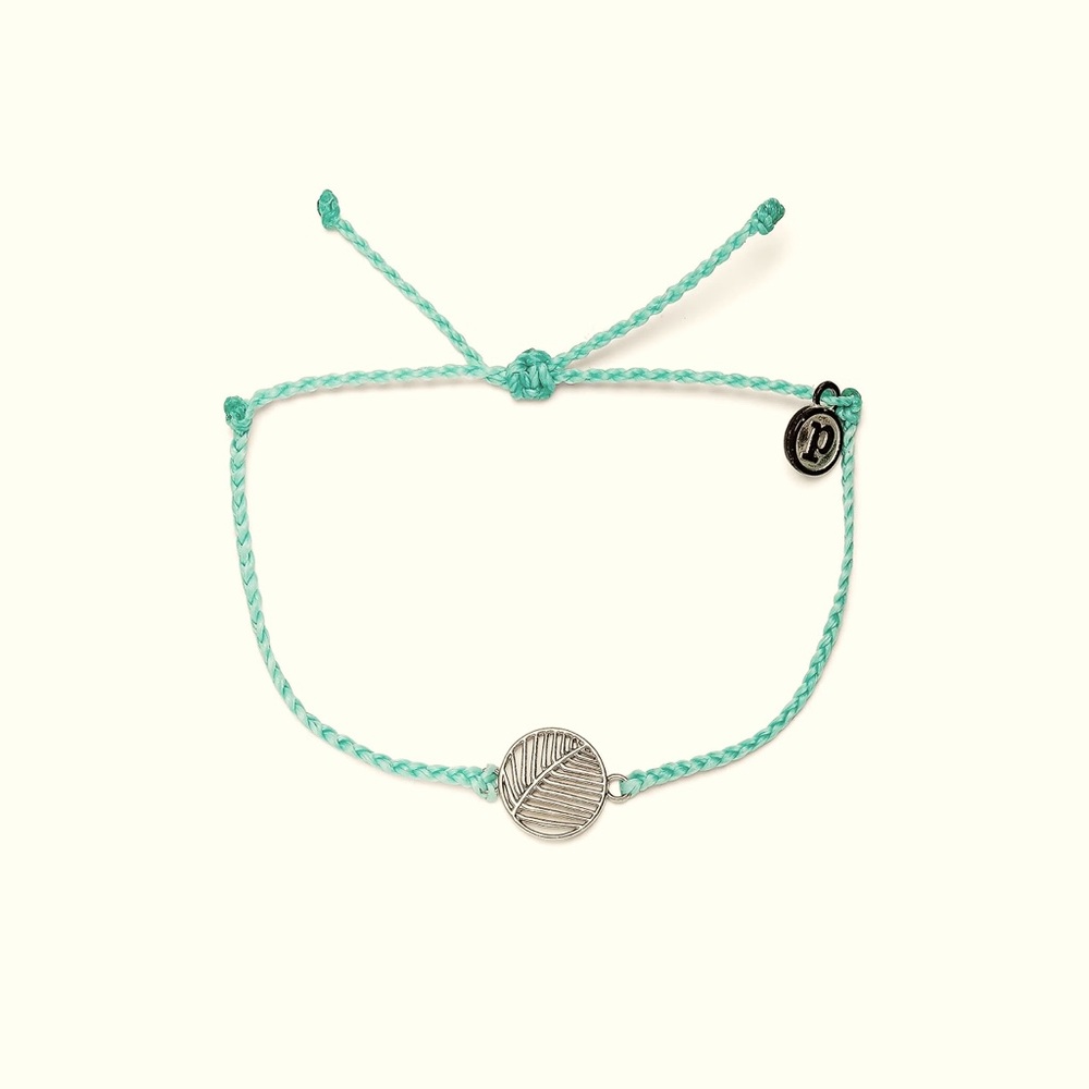 Pura Vida “Havana” seafoam wax braided adjustable charm bracelet